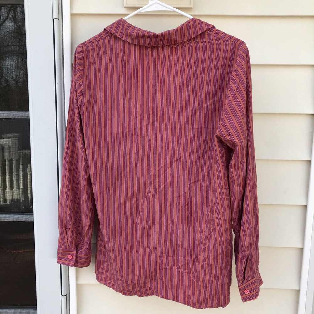 Bcbgeneration Deep V Striped Crossover Blouse - image 6